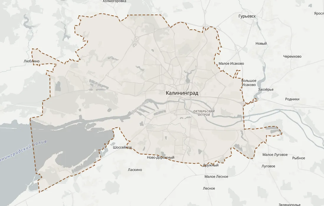 Карта малоизвестных мест Калининграда: 13 мест на фоне города с границей