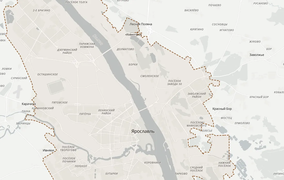 Карта малоизвестных мест Ярославля: 20 мест на фоне города с границей